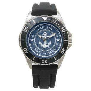 Captain Boat Name Navy: Nautische Anker & Papst Armbanduhr