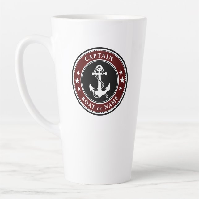 Captain Boat oder Name Large Red Milchtasse (Links)