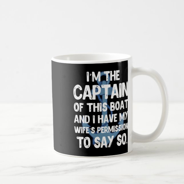 Captain Boater Boating Pontoon Summer Vacation Gif Kaffeetasse (Rechts)