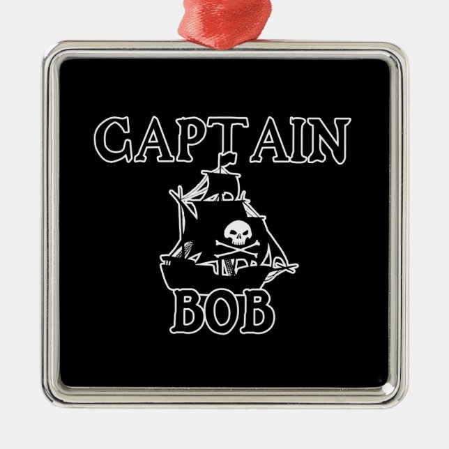 Captain Bob (Piratenschiff) Silbernes Ornament (Vorne)