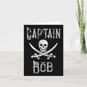 Captain Bob - Vintages Personalisiertes Piratenboo Karte