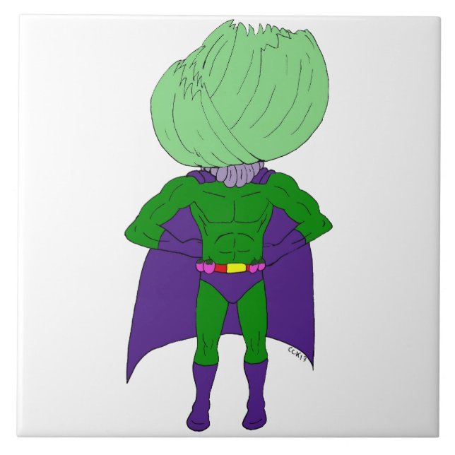 Captain Cabbage Fliese (Vorderseite)