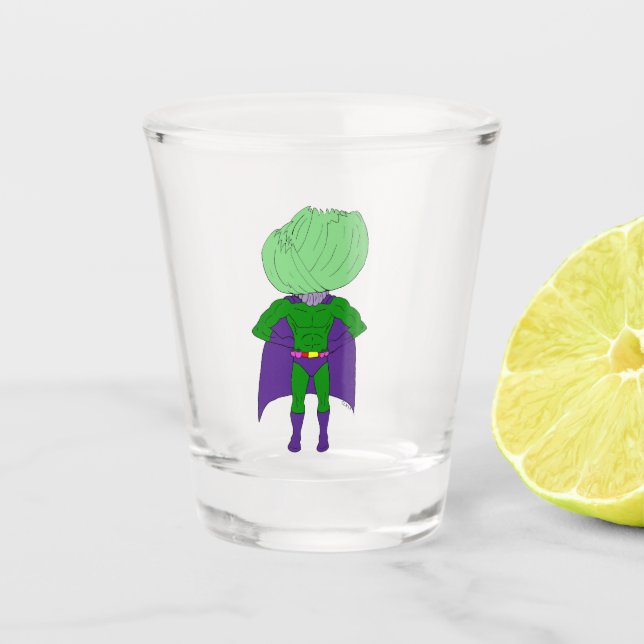 Captain Cabbage Schnapsglas (Vorderseite)