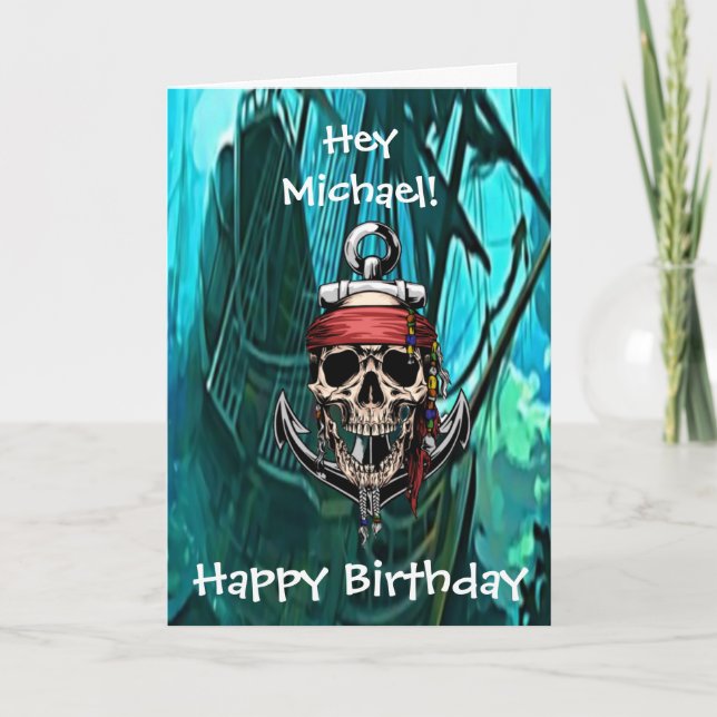 Captain Card des Pirate Skull Ghost Ships Karte (Vorderseite)