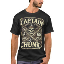 Captain Chunk Pirate Skull Vintag Design