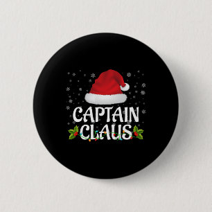 Captain Claus Christmas Lights Santa Pajama Famili Button