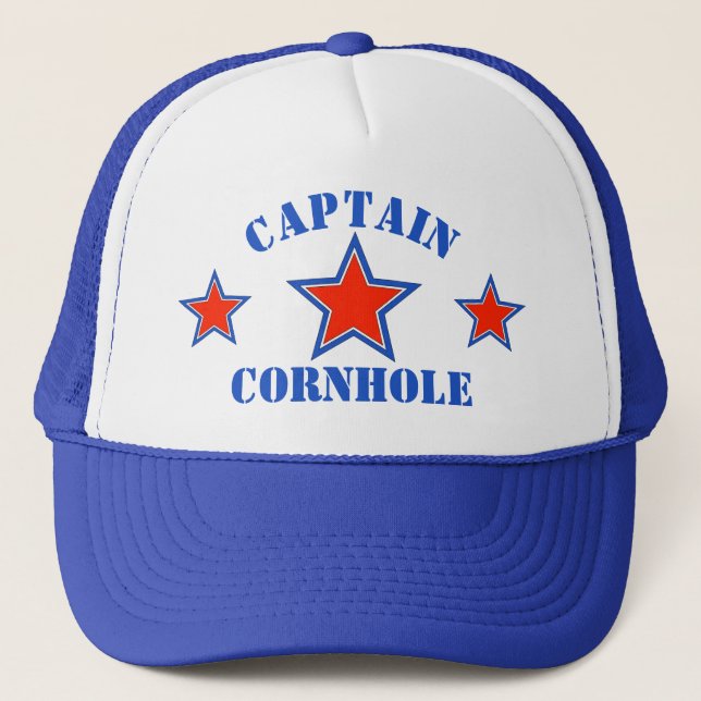 Captain Cornhole All-Star Truckerkappe (Vorderseite)