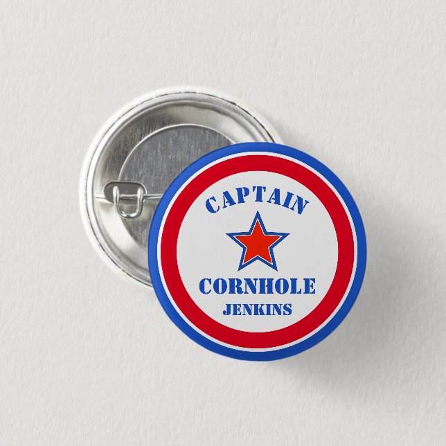 Captain Cornhole Button (Vorne & Hinten)