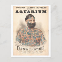 Captain Costentenus Tattooed Man Vintag