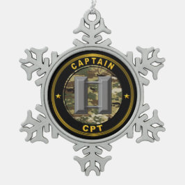 Captain CPT Schneeflocken Zinn-Ornament