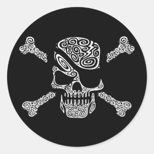 Captain Curly Runder Aufkleber