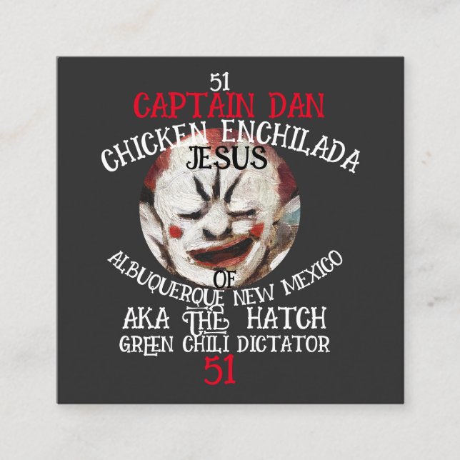 CAPTAIN DAN CHICKEN ENCHILADA JESUS ALBUQUERQUE NM BEGLEITKARTE (Vorderseite)