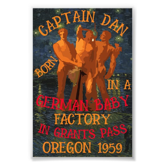 Captain Dan geborener German Baby Factory Grants P Fotodruck (Vorne)