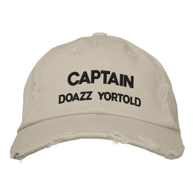 CAPTAIN DOAZZ YORTOLD BESTICKTE KAPPE (Vorderseite)