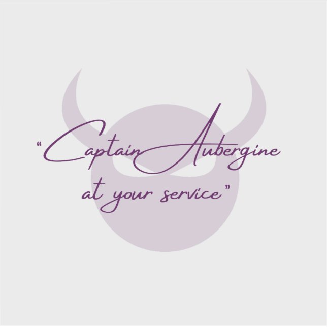 Captain Eggplant Vinyl Sticker (Vorderseite)