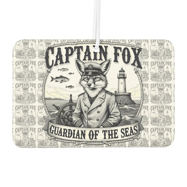 Captain Fox Guardian of Seas Nautical Design Autolufterfrischer (Rückseite)