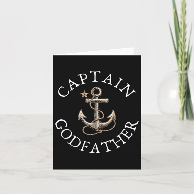 Captain Godvater Boot Segelboot Vintag Anc Karte (Vorderseite)