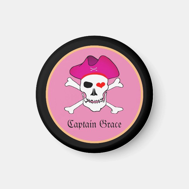 Captain "Grace" & Pirates - Schatzinsel /Mädchen Magnet (Vorne)