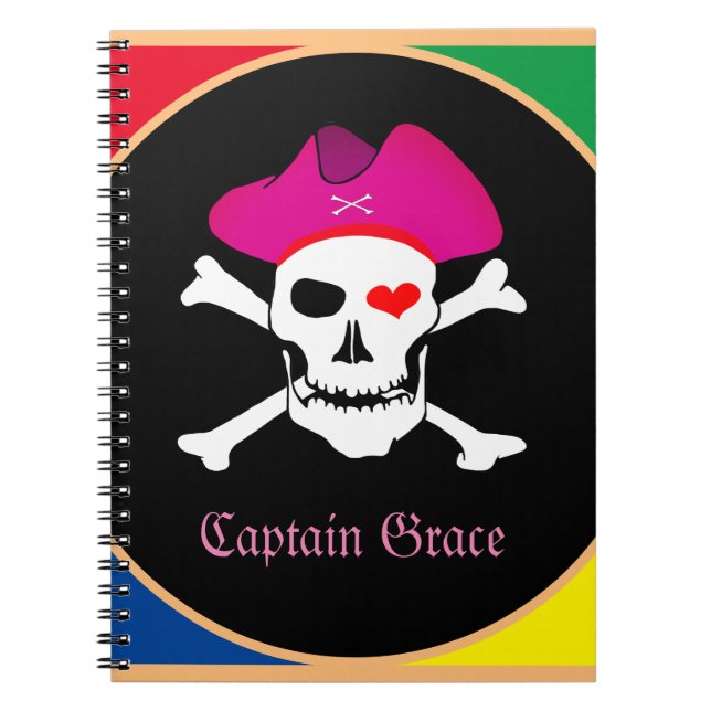 Captain "Grace" & Pirates - Schatzinsel /Mädchen Notizblock (Vorderseite)