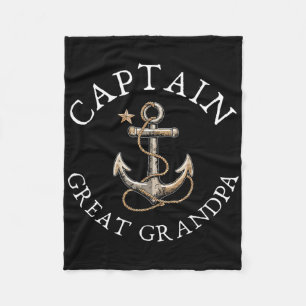 Captain Great Opa Boat Segelboot Vintag Fleecedecke