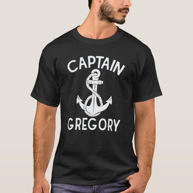 Captain Gregory Anchor Boating Ship Yacht Boat T-Shirt (Vorderseite)