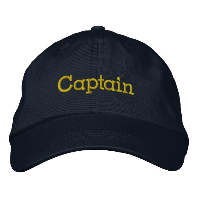 Captain Hat Bestickte Kappe (Vorderseite)