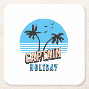 Captain Holiday Rechteckiger Pappuntersetzer