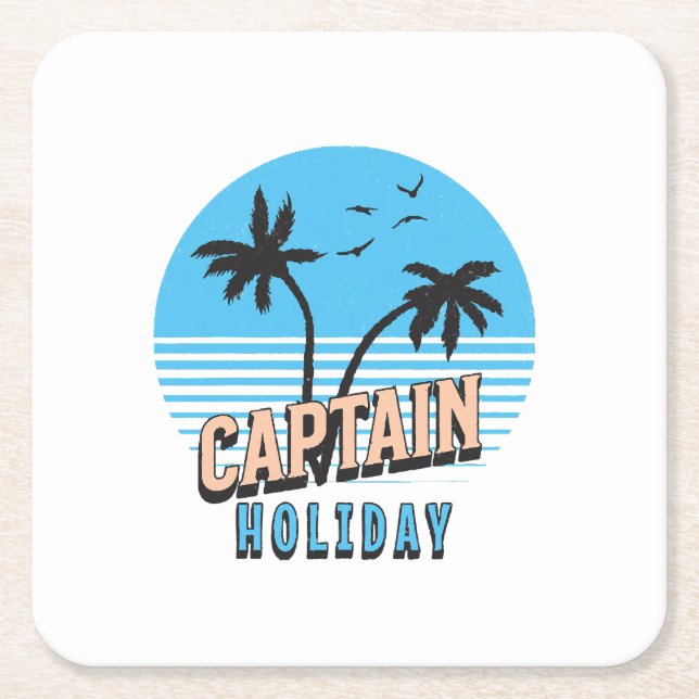 Captain Holiday Rechteckiger Pappuntersetzer (Vorderseite)