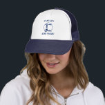 Captain & Ihr Name Nautical Lighthouse Truckerkappe<br><div class="desc">Nautical Lighthouse mit Personalisiertem Captain Name Hat.</div>