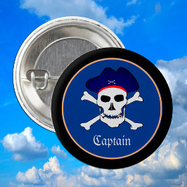 Captain Jack & Pirates Flag, Pirate / Jungs Party Button