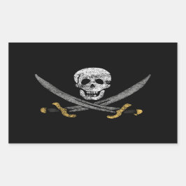 Captain Jack Rackhams Piratenflagge Pirate Flag Rechteckiger Aufkleber
