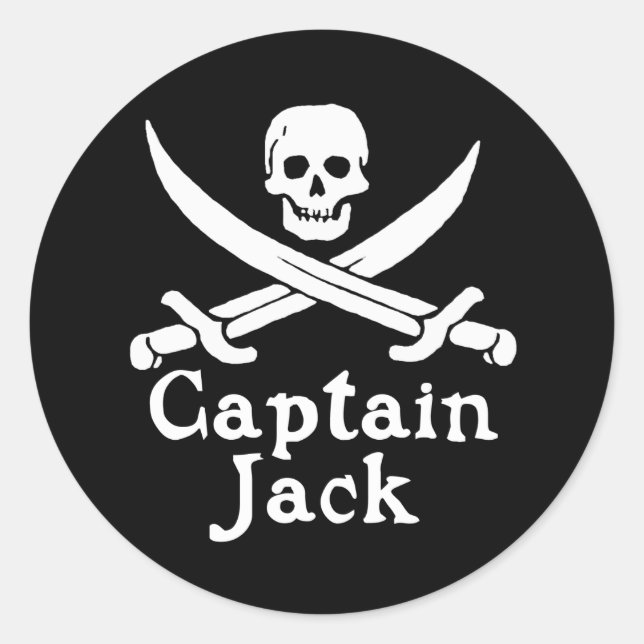 Captain Jack Runder Aufkleber (Vorderseite)