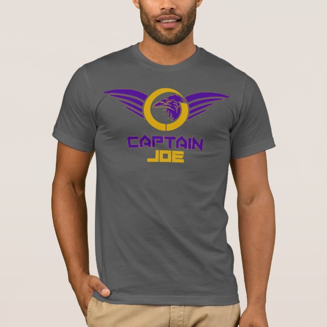 Captain Joe Jersey Tshirt - Schwarz (Vorderseite)