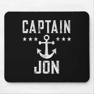Captain Jon Boating Geschenk für Bootliebhaber Mousepad