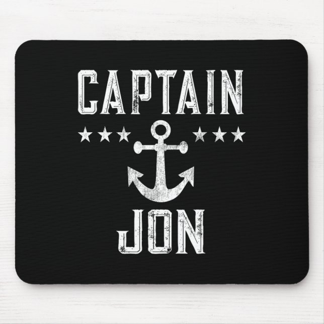 Captain Jon Boating Geschenk für Bootliebhaber Mousepad (Vorne)