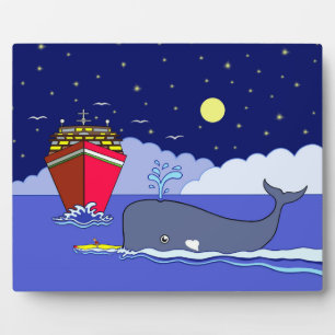 Captain Kayak Gerettet von Whale Fotoplatte