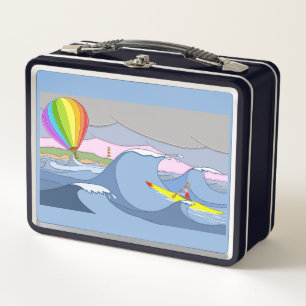 Captain Kayak und die Ballon Metal Lunch Box