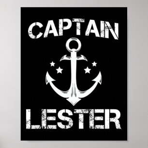 Captain Lester Funny Birthday Personalisiert Name  Poster