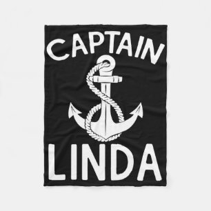 Captain Linda Boat Boating Yacht Anker Fleecedecke