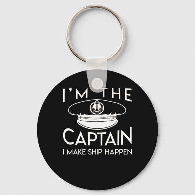 Captain Make Ship kann Captain Bootfahren Schlüsselanhänger (Vorderseite)