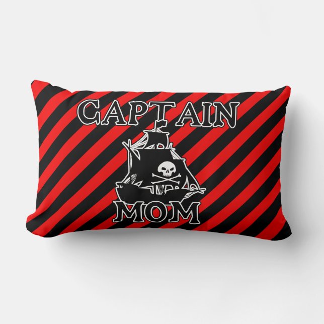 Captain Mama Throw Kissen (Vorderseite)