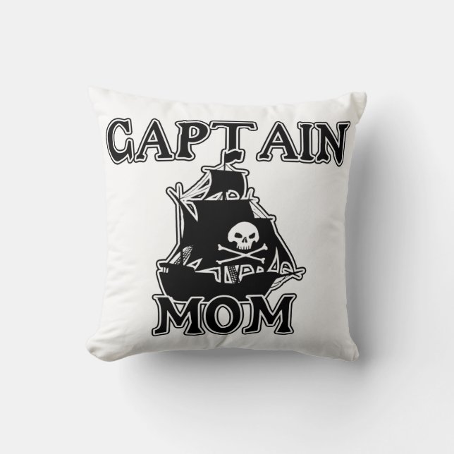 Captain Mama Throw Kissen (Vorderseite)