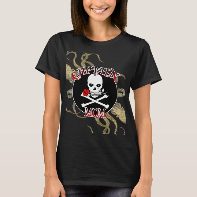 Captain Mama - Von den Deep begeistert T-Shirt (Vorderseite)