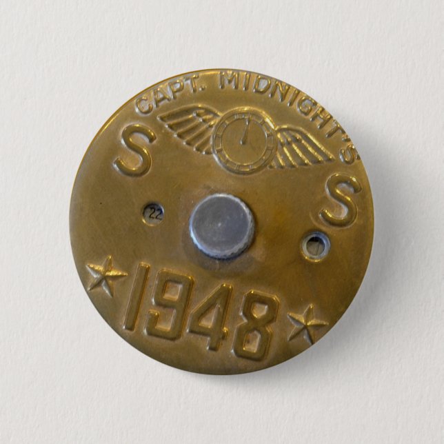 Captain Midnight Decoder-Abzeichen 1948 Button (Vorderseite)