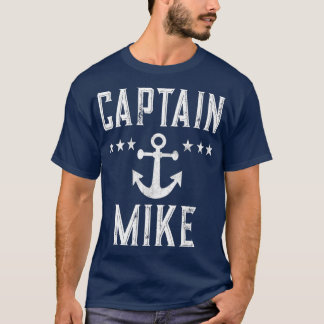Captain Mike Personalized Boating Lover Name T-Shirt