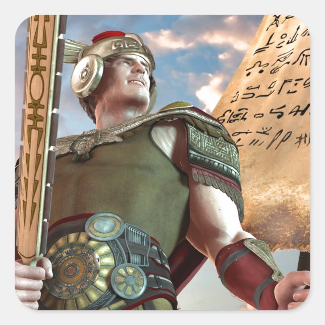 Captain Moroni Quadratischer Aufkleber (Vorderseite)