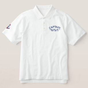 Captain Nautical Star Anchor mit Ihrem Text