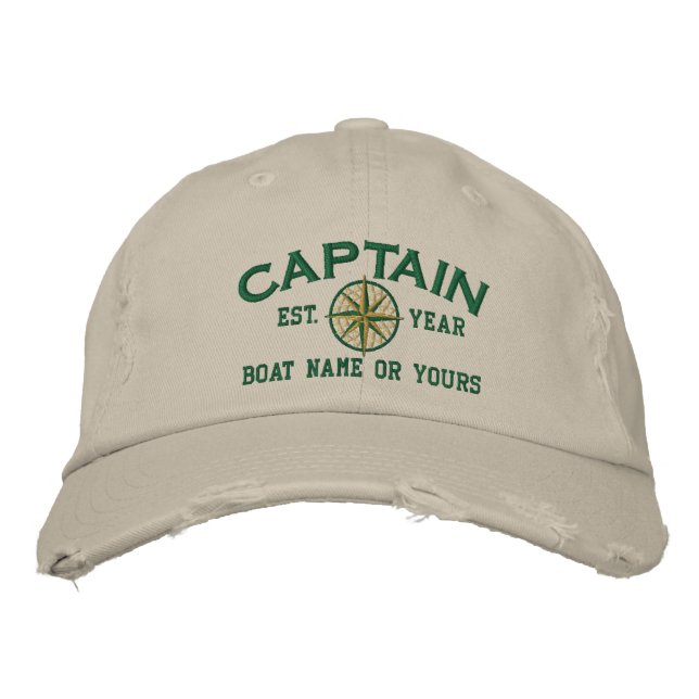 Captain Nautical STAR Personalisieren Sie es! Stic Bestickte Baseballkappe (Vorderseite)