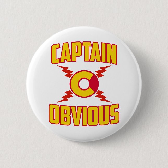 Captain Obvious Button (Vorderseite)