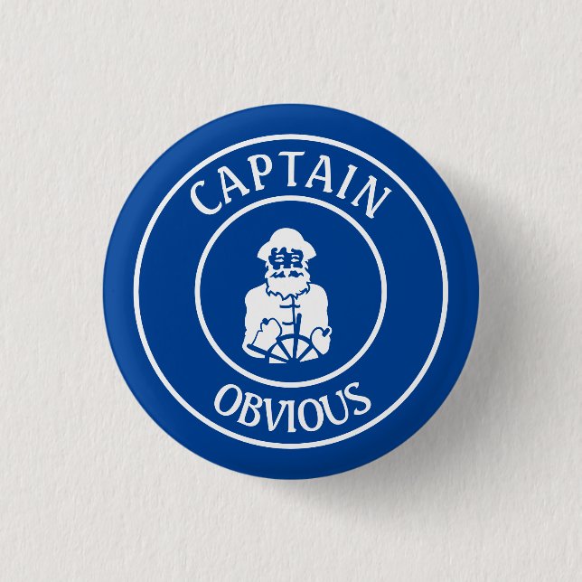 Captain Obvious Schlüsselanhänger Button (Vorderseite)